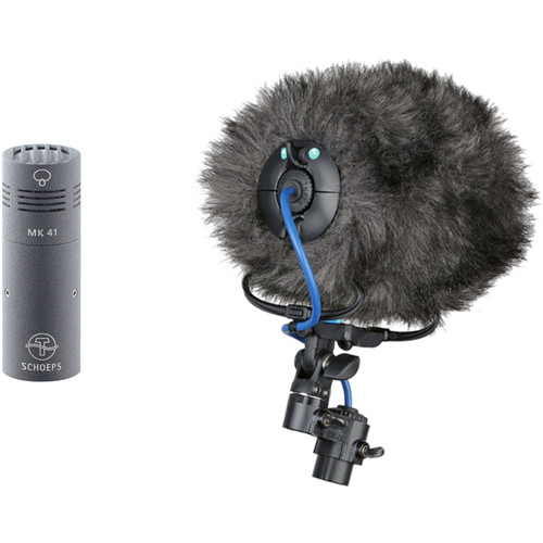 Schoeps CMC 1 Microphone Amp with MK 41 Supercardioid Condenser Capsule and Cinela Windshield (Matte Gray) 1